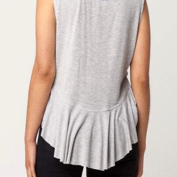 Free People Uptown Ruffle Tank Top In Blue Iris - Picture 3 of 4